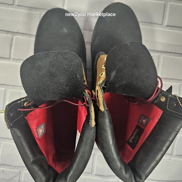 Timberland Men's 6" Premium waterproof Boots Red/Beige/Black Size 13M - Picture 15 of 16